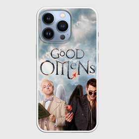 Чехол для iPhone 13 Pro с принтом Good Omens в Новосибирске,  |  | aziraphale | crowley | david | demon | good | omens | pratchett | tennant | terry | азирафаэль | ангел | благие | демон | дэвид | знамения | кроули | майкл шин | пратчетт | теннант | терри