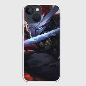 Чехол для iPhone 13 mini с принтом Кровавая Луна Ясуо в Новосибирске,  |  | league of legends | кровавая луна ясуо | персонаж | рисунок | ясуо