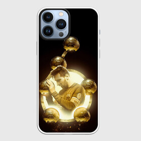 Чехол для iPhone 13 Pro Max с принтом Месси шестикратный в Новосибирске,  |  | argentina | barcelona | football | golden ball | leo | lionel messi | аргентина | барселона | золотой мяч | лео | лионель месси | футбол