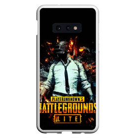 Чехол для Samsung S10E с принтом PUBG Lite в Новосибирске, Силикон | Область печати: задняя сторона чехла, без боковых панелей | battle royale | battlegrounds | chicken | dinner | game | playerunknown’s | pubg | pubg lite | winner | боевик | война | игра | игры | королевская битва | оружие | пабг | пабг лайт | шутеры