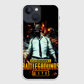 Чехол для iPhone 13 mini с принтом PUBG Lite в Новосибирске,  |  | battle royale | battlegrounds | chicken | dinner | game | playerunknown’s | pubg | pubg lite | winner | боевик | война | игра | игры | королевская битва | оружие | пабг | пабг лайт | шутеры