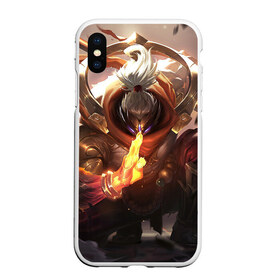 Чехол для iPhone XS Max матовый с принтом League Of Legends (Джакс) в Новосибирске, Силикон | Область печати: задняя сторона чехла, без боковых панелей | league of legends | джакс | персонаж | посох бога джакс | рисунок