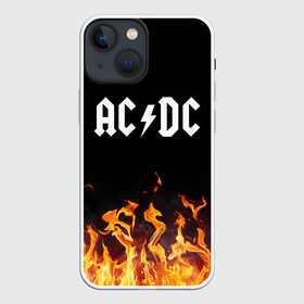 Чехол для iPhone 13 mini с принтом AC DC в Новосибирске,  |  | ac | ac dc | dc | music | rock | музыка | рок
