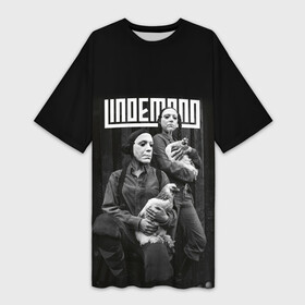 Платье-футболка 3D с принтом Lindemann в Новосибирске,  |  | industrial | lindemann | metal | pain | peter | rammstein | rock | tagtgren | till | индастриал | линдеманн | метал | петер | пэйн | раммштайн | рок | тилль | тэгтгрен
