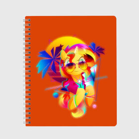 Тетрадь с принтом My little pony в Новосибирске, 100% бумага | 48 листов, плотность листов — 60 г/м2, плотность картонной обложки — 250 г/м2. Листы скреплены сбоку удобной пружинной спиралью. Уголки страниц и обложки скругленные. Цвет линий — светло-серый
 | applejack | little | magic | mlp | my | pinkie pie | pony | rainbow dash | rarity | sto luchshih detskih printov | twilight | дракон | дружба | единорог | искорка | пони | селестия | спайк | сумеречная | это чудо