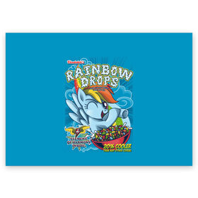Поздравительная открытка с принтом Rainbow brops в Новосибирске, 100% бумага | плотность бумаги 280 г/м2, матовая, на обратной стороне линовка и место для марки
 | Тематика изображения на принте: applejack | little | magic | mlp | my | pinkie pie | pony | rainbow dash | rarity | twilight | дракон | дружба | единорог | искорка | пони | селестия | спайк | сумеречная | это чудо