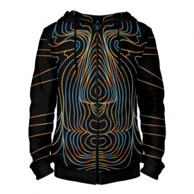Мужская толстовка 3D на молнии с принтом Психоделия в Новосибирске, 100% полиэстер | длина до линии бедра, манжеты и пояс оформлены мягкой тканевой резинкой, двухслойный капюшон со шнурком для регулировки, спереди молния, по бокам два кармана | Тематика изображения на принте: необычная куртка | необычная футболка | неоновый принт | оригинальная куртка | оригинальный принт | психоделика | психоделический узор | психоделия | футболка оригинальная