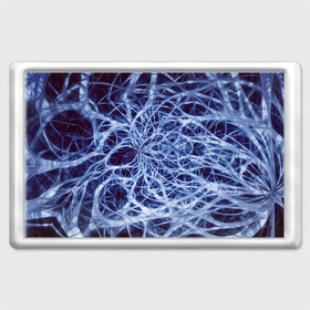 Магнит 45*70 с принтом Nerves в Новосибирске, Пластик | Размер: 78*52 мм; Размер печати: 70*45 | nerves | абстрактно | абстрактные | абстрактный | абстракция | нейронная | неон | неонка | неоновые | нерв | нервная | нервы | объёмные | объёмный | светящиеся | светящийся | сетка | сеть | система