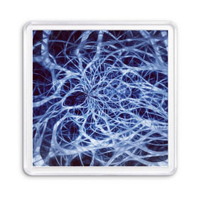 Магнит 55*55 с принтом Nerves в Новосибирске, Пластик | Размер: 65*65 мм; Размер печати: 55*55 мм | nerves | абстрактно | абстрактные | абстрактный | абстракция | нейронная | неон | неонка | неоновые | нерв | нервная | нервы | объёмные | объёмный | светящиеся | светящийся | сетка | сеть | система