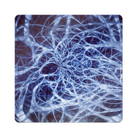 Магнит виниловый Квадрат с принтом Nerves в Новосибирске, полимерный материал с магнитным слоем | размер 9*9 см, закругленные углы | Тематика изображения на принте: nerves | абстрактно | абстрактные | абстрактный | абстракция | нейронная | неон | неонка | неоновые | нерв | нервная | нервы | объёмные | объёмный | светящиеся | светящийся | сетка | сеть | система