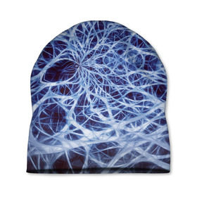Шапка 3D с принтом Nerves в Новосибирске, 100% полиэстер | универсальный размер, печать по всей поверхности изделия | nerves | абстрактно | абстрактные | абстрактный | абстракция | нейронная | неон | неонка | неоновые | нерв | нервная | нервы | объёмные | объёмный | светящиеся | светящийся | сетка | сеть | система