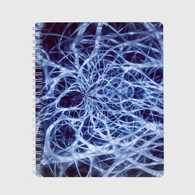 Тетрадь с принтом Nerves в Новосибирске, 100% бумага | 48 листов, плотность листов — 60 г/м2, плотность картонной обложки — 250 г/м2. Листы скреплены сбоку удобной пружинной спиралью. Уголки страниц и обложки скругленные. Цвет линий — светло-серый
 | nerves | абстрактно | абстрактные | абстрактный | абстракция | нейронная | неон | неонка | неоновые | нерв | нервная | нервы | объёмные | объёмный | светящиеся | светящийся | сетка | сеть | система