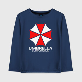 Детский лонгслив хлопок с принтом UMBRELLA CORP в Новосибирске, 100% хлопок | круглый вырез горловины, полуприлегающий силуэт, длина до линии бедер | ada wong | biohazard | leon | nemesis | project resistance | raccoon city | re | re3 | resident evil | resident evil 3 | rpd | stars | umbrella | ада вонг | амбрелла | немезис | ужасы