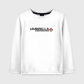 Детский лонгслив хлопок с принтом UMBRELLA CORP в Новосибирске, 100% хлопок | круглый вырез горловины, полуприлегающий силуэт, длина до линии бедер | ada wong | biohazard | leon | nemesis | project resistance | raccoon city | re | re3 | resident evil | resident evil 3 | rpd | stars | umbrella | ада вонг | амбрелла | немезис | ужасы