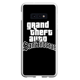 Чехол для Samsung S10E с принтом GTA San Andreas в Новосибирске, Силикон | Область печати: задняя сторона чехла, без боковых панелей | gta | sa | sanandreas | футболка | чёрный