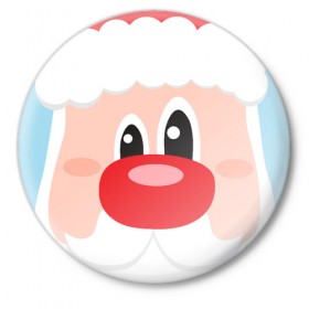 Значок с принтом Лицо Дедушки мороза в Новосибирске,  металл | круглая форма, металлическая застежка в виде булавки | 2020 | christmas | claus | happy | merry | new | santa | year | год | годом | дед | дедушка | клаус | мороз | новый | новым | подарок | поздравить | рождество | рождеством | санта
