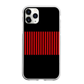 Чехол для iPhone 11 Pro Max матовый с принтом Red and Black Lines в Новосибирске, Силикон |  | black | black and red | hype | lines | red | красный | линии | черный