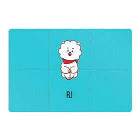 Магнитный плакат 3Х2 с принтом BTS BT21 RJ в Новосибирске, Полимерный материал с магнитным слоем | 6 деталей размером 9*9 см | bt21 | bts | j hope | jimin | jin | jungkook | k pop | puzzle star bt21 | rj | rm | suga | v | для детей | игра | музыка