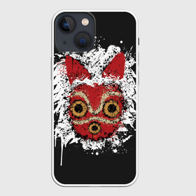 Чехол для iPhone 13 mini с принтом Princess Mononoke в Новосибирске,  |  | eboshi | ghibli | hayao | hime | lady | miyazaki | mononoke | princess | studio | аситака | волчица | гибли | дух леса | мононоке | моро | сан