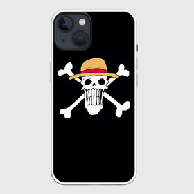 Чехол для iPhone 13 с принтом вытянутый череп One Piece в Новосибирске,  |  | lucy | luffy monkey | mugiwara | one piece | straw hat | большой куш | ван пис | луффи | одним куском