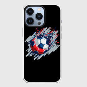 Чехол для iPhone 13 Pro с принтом Мяч в Новосибирске,  |  | football | game | russia | sport | брызги красок | игра | россия | спорт | футбол | футбольный мяч