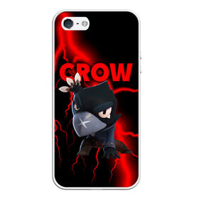 Чехол для iPhone 5/5S матовый с принтом Brawl Stars CROW в Новосибирске, Силикон | Область печати: задняя сторона чехла, без боковых панелей | 8 bit | 8 бит | brawl | brawl stars | crow | leon | stars | бравл | бравл старс | браво старс | игра | компьютерная | кров | леон | онлайн | старс