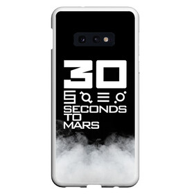 Чехол для Samsung S10E с принтом 30 Seconds To Mars в Новосибирске, Силикон | Область печати: задняя сторона чехла, без боковых панелей | 30 seconds to mars | ac dc | jared leto | music | rock | thirty seconds to mars | джаред лето | музыка | рок