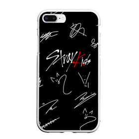 Чехол для iPhone 7Plus/8 Plus матовый с принтом STRAY KIDS в Новосибирске, Силикон | Область печати: задняя сторона чехла, без боковых панелей | skz | stray kids | бан чан | ли ноу | скз | стрей кидс | сынмин | уджин | феликс | хан | хёджин | чанбин