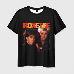 Мужская футболка 3D с принтом Roxette в Новосибирске, 100% полиэфир | прямой крой, круглый вырез горловины, длина до линии бедер | Тематика изображения на принте: pop | rock | roxette | мари фредрикссон | пер гессле | поп | поп рок. евро поп | рок | роксет | роксэт