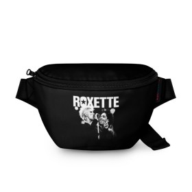 Поясная сумка 3D с принтом Roxette в Новосибирске, 100% полиэстер | плотная ткань, ремень с регулируемой длиной, внутри несколько карманов для мелочей, основное отделение и карман с обратной стороны сумки застегиваются на молнию | pop | rock | roxette | мари фредрикссон | пер гессле | поп | поп рок. евро поп | рок | роксет | роксэт
