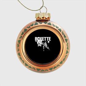 Стеклянный ёлочный шар с принтом Roxette в Новосибирске, Стекло | Диаметр: 80 мм | pop | rock | roxette | мари фредрикссон | пер гессле | поп | поп рок. евро поп | рок | роксет | роксэт