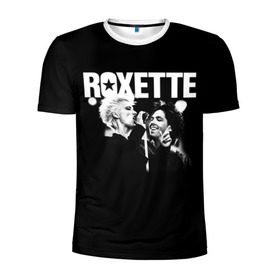 Мужская футболка 3D спортивная с принтом Roxette в Новосибирске, 100% полиэстер с улучшенными характеристиками | приталенный силуэт, круглая горловина, широкие плечи, сужается к линии бедра | Тематика изображения на принте: pop | rock | roxette | мари фредрикссон | пер гессле | поп | поп рок. евро поп | рок | роксет | роксэт