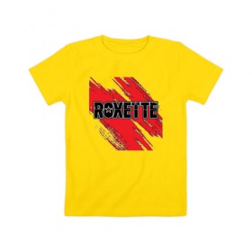 Детская футболка хлопок с принтом Roxette в Новосибирске, 100% хлопок | круглый вырез горловины, полуприлегающий силуэт, длина до линии бедер | roxette | европоп | музыка | поп | ро | рок | роксэт
