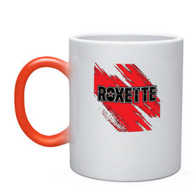 Кружка хамелеон с принтом Roxette в Новосибирске, керамика | меняет цвет при нагревании, емкость 330 мл | roxette | европоп | музыка | поп | ро | рок | роксэт