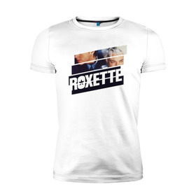 Мужская футболка премиум с принтом Roxette в Новосибирске, 92% хлопок, 8% лайкра | приталенный силуэт, круглый вырез ворота, длина до линии бедра, короткий рукав | 