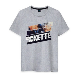 Мужская футболка хлопок с принтом Roxette в Новосибирске, 100% хлопок | прямой крой, круглый вырез горловины, длина до линии бедер, слегка спущенное плечо. | Тематика изображения на принте: 