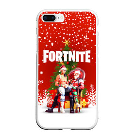 Чехол для iPhone 7Plus/8 Plus матовый с принтом FORTNITE НОВОГОДНИЙ в Новосибирске, Силикон | Область печати: задняя сторона чехла, без боковых панелей | 2020 | christmas | fortnite | fortnite 2 | fortnite x | marshmello | new year | ninja | santa | маршмелло | ниндзя | новогодний | новый год | санта | фортнайт | фортнайт 2 | фортнайт глава 2