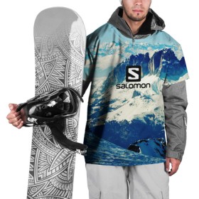 Накидка на куртку 3D с принтом SALOMON в Новосибирске, 100% полиэстер |  | Тематика изображения на принте: salomon | горы | снег | спорт