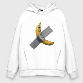 Мужское худи Oversize хлопок с принтом Банан за 120 тысяч долларов в Новосибирске, френч-терри — 70% хлопок, 30% полиэстер. Мягкий теплый начес внутри —100% хлопок | боковые карманы, эластичные манжеты и нижняя кромка, капюшон на магнитной кнопке | Тематика изображения на принте: art basel | banan | mem | memas | meme | мем | мемас | мемчик