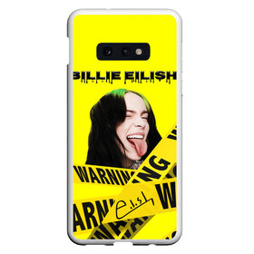 Чехол для Samsung S10E с принтом Billie Eilish + автограф в Новосибирске, Силикон | Область печати: задняя сторона чехла, без боковых панелей | billie | eilish | айлиш | айлишь | беляш | билли