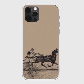Чехол для iPhone 12 Pro Max с принтом лошадь с колесницей в Новосибирске, Силикон |  | животные | конный спорт | конь | лошадь | наездник | спорт