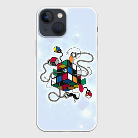Чехол для iPhone 13 mini с принтом Кубик Рубика в Новосибирске,  |  | mathematica | кубик | магия. формулы | математика | наука | рубика | соберись | технарь