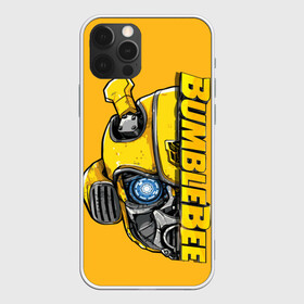 Чехол для iPhone 12 Pro с принтом Transformers Bumblebee в Новосибирске, силикон | область печати: задняя сторона чехла, без боковых панелей | bumblebee | transformers | автоботы | бамблби | мегатрон | оптимус прайм | роботы | трансформеры