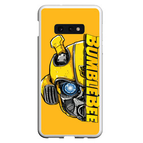 Чехол для Samsung S10E с принтом Transformers Bumblebee в Новосибирске, Силикон | Область печати: задняя сторона чехла, без боковых панелей | bumblebee | transformers | автоботы | бамблби | мегатрон | оптимус прайм | роботы | трансформеры