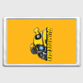 Магнит 45*70 с принтом Transformers Bumblebee в Новосибирске, Пластик | Размер: 78*52 мм; Размер печати: 70*45 | Тематика изображения на принте: bumblebee | transformers | автоботы | бамблби | мегатрон | оптимус прайм | роботы | трансформеры