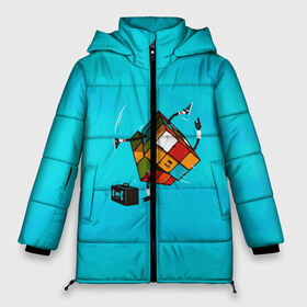 Женская зимняя куртка 3D с принтом Кубик Рубика танцор в Новосибирске, верх — 100% полиэстер; подкладка — 100% полиэстер; утеплитель — 100% полиэстер | длина ниже бедра, силуэт Оверсайз. Есть воротник-стойка, отстегивающийся капюшон и ветрозащитная планка. 

Боковые карманы с листочкой на кнопках и внутренний карман на молнии | mathematica | кубик | магия. формулы | математика | наука | рубика | соберись | танец | технарь