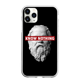 Чехол для iPhone 11 Pro Max матовый с принтом Ничего Не Знаю в Новосибирске, Силикон |  | supreme | греция | картинка | прикол | прикольна | сократ | статуя | супреме | суприм | суприме | философ | философия