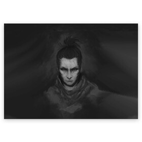 Поздравительная открытка с принтом Sekiro Art в Новосибирске, 100% бумага | плотность бумаги 280 г/м2, матовая, на обратной стороне линовка и место для марки
 | Тематика изображения на принте: art | die | game | ninja | sekiro | shadows | twice | арт | игра | ниндзя | самураи | самурай | синобу | япония