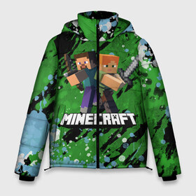 Мужская зимняя куртка 3D с принтом Minecraft Майнкрафт в Новосибирске, верх — 100% полиэстер; подкладка — 100% полиэстер; утеплитель — 100% полиэстер | длина ниже бедра, свободный силуэт Оверсайз. Есть воротник-стойка, отстегивающийся капюшон и ветрозащитная планка. 

Боковые карманы с листочкой на кнопках и внутренний карман на молнии. | creeper | earth | game | minecraft | minecraft earth | блоки | грифер | игры | квадраты | компьютерная игра | крипер | маинкрафт | майн | майнкравт | майнкрафт