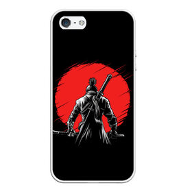 Чехол для iPhone 5/5S матовый с принтом Sekiro Shadows Die Twice в Новосибирске, Силикон | Область печати: задняя сторона чехла, без боковых панелей | Тематика изображения на принте: armed | death | die | game | japan | ninja | one | samurai | sekiro | shadow | shinobi | wolf | волк | игра | ниндзя | самураи | самурай | тени | тень | шиноби | япония